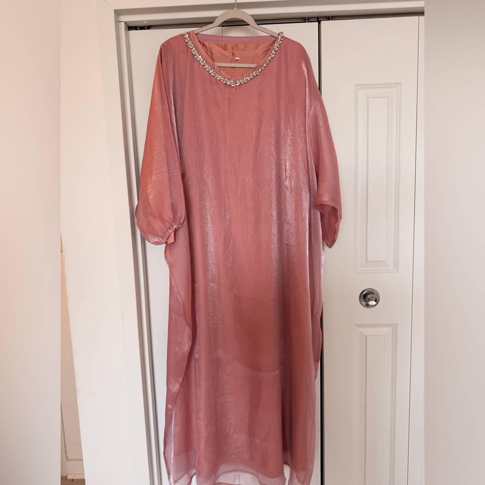 Elegant Pink Kaftan Dress